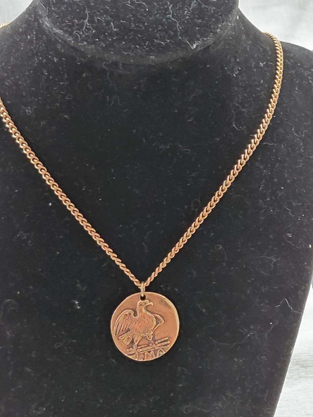 Avon Gold-Tone Eagle Medallion Necklace